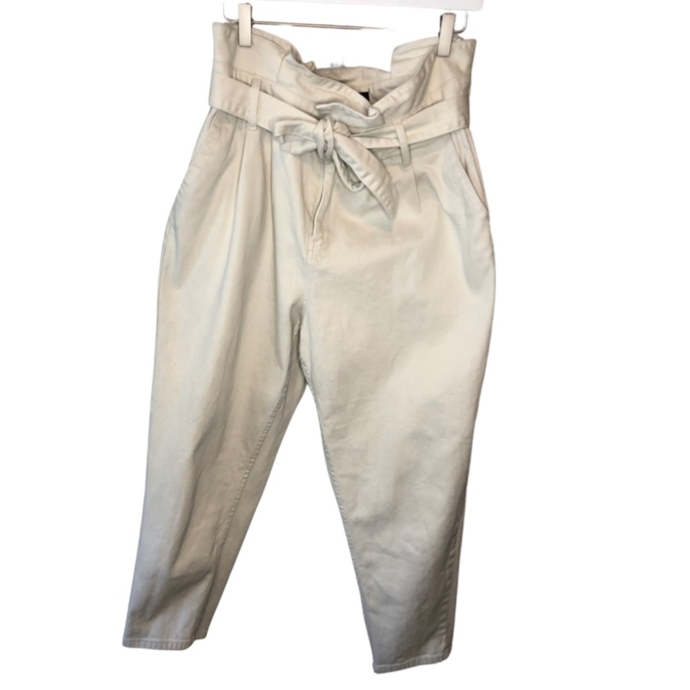 Cream Paper Bag Pants Who What Wear Size 12